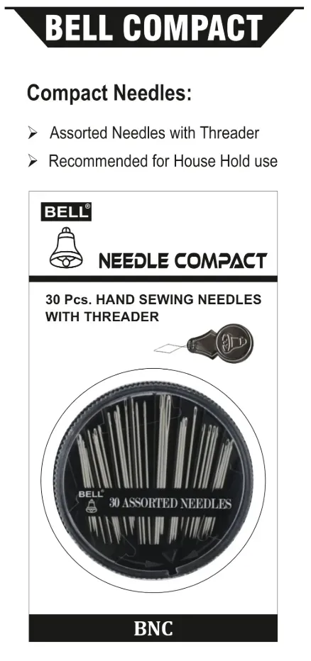 Bell Compact Hand Sewing Needles With Threader — view 2 of 2