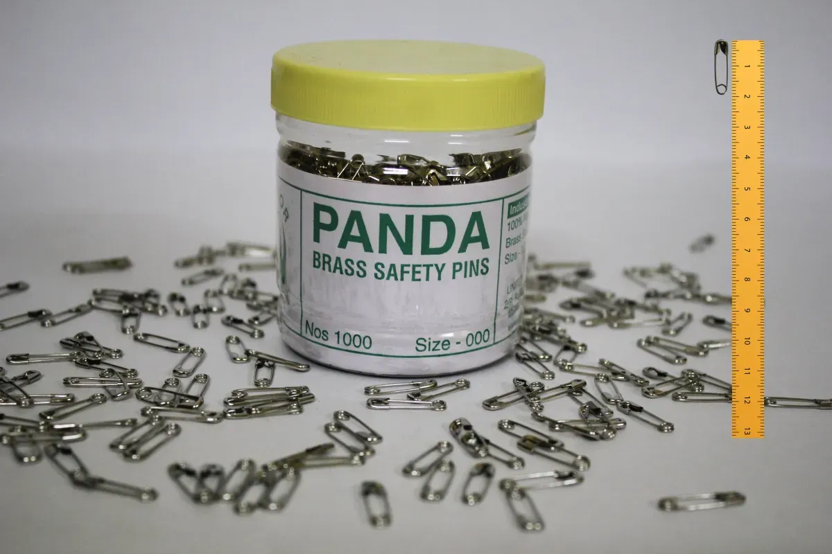 Panda Brass Nickel Plated Safety Pins — view 2 of 3