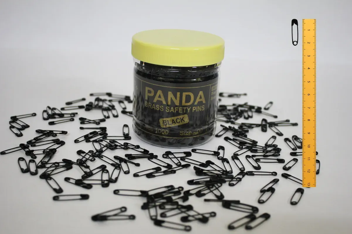 Panda Brass Black Safety Pins — view 2 of 3