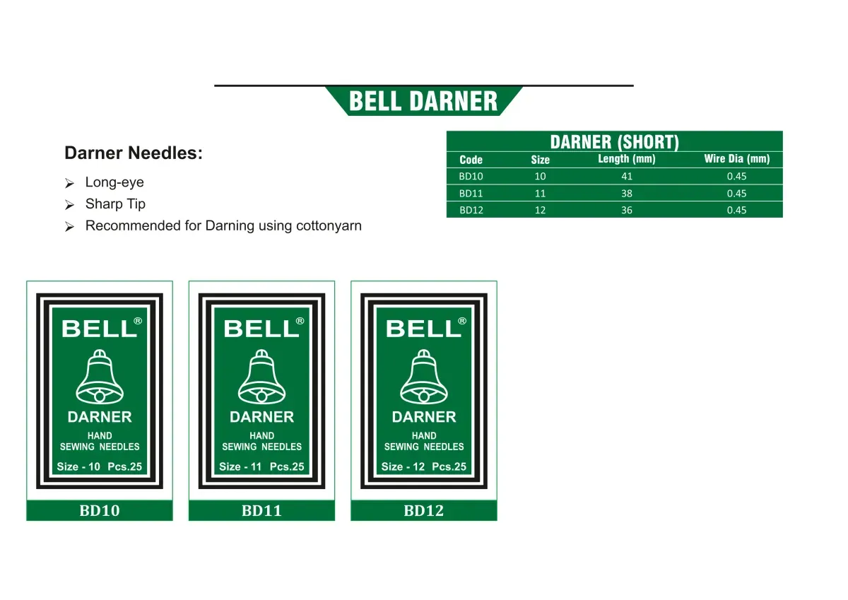 Bell Darner Hand Sewing Needles — view 3 of 3