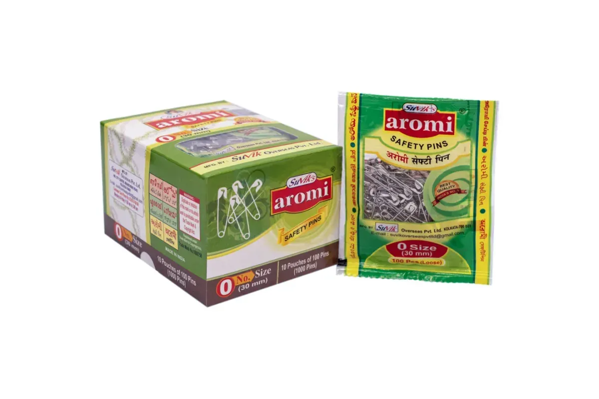 Aromi Safety Pins Size-0 (100 pcs/Pouch) — view 3 of 3