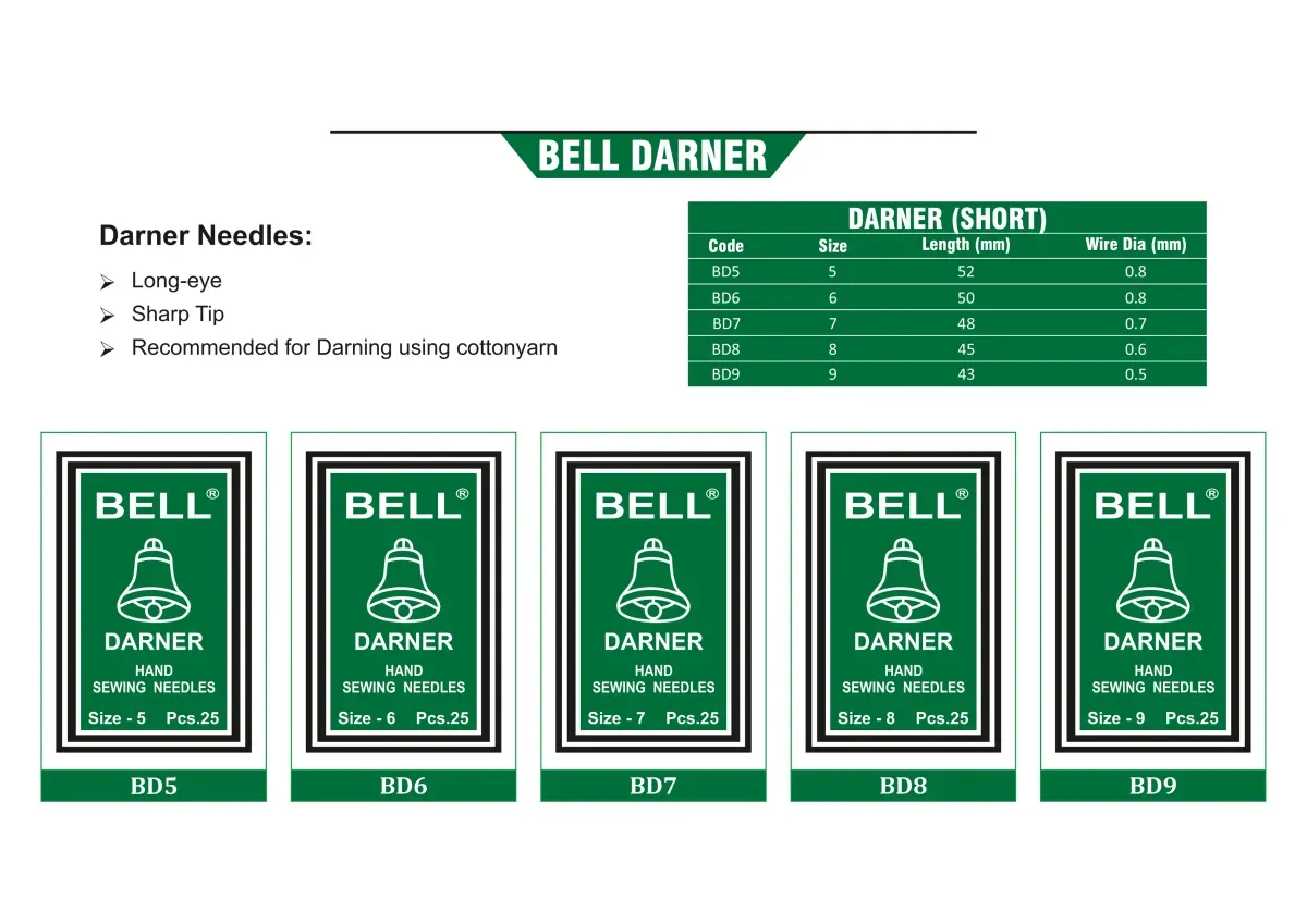 Bell Darner Hand Sewing Needles — view 2 of 3