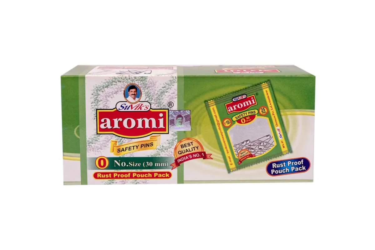 Aromi Safety Pins Size-0 (50 pcs/Pouch) — view 2 of 3