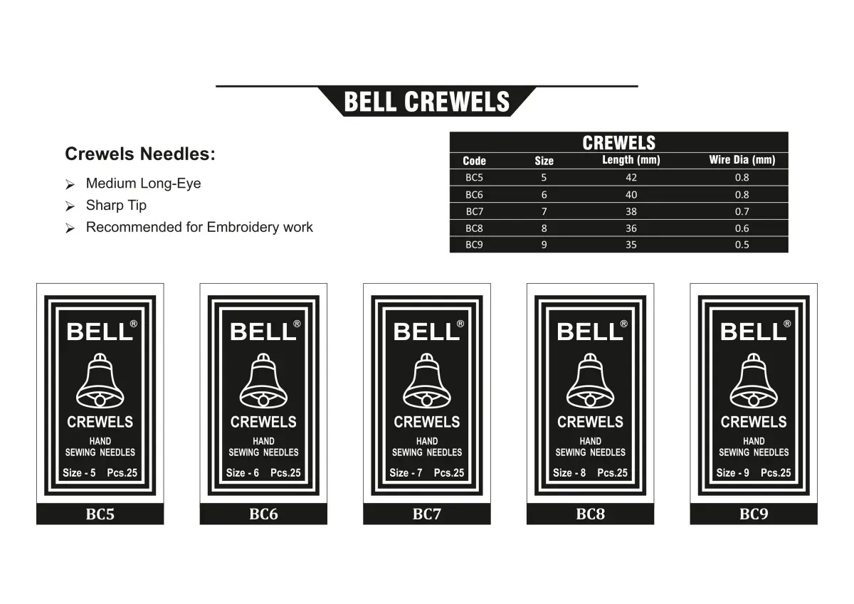 Bell Crewels Hand Sewing Needles — view 2 of 3