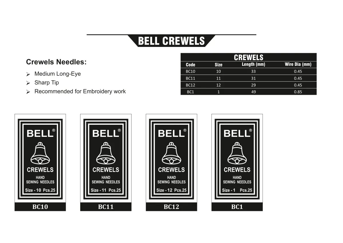Bell Crewels Hand Sewing Needles — view 3 of 3