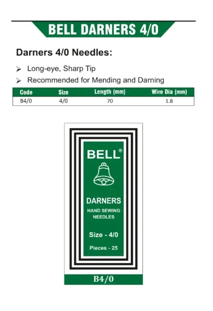 Bell Darner 4/0 Hand Sewing Needles — view 2 of 2