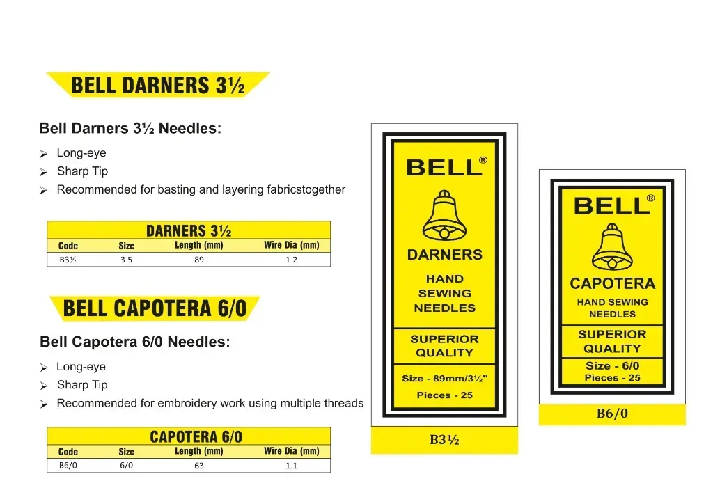 Bell Capotera 6/0 Hand Sewing Needles — view 2 of 2